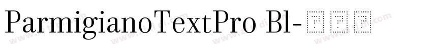 ParmigianoTextPro Bl字体转换